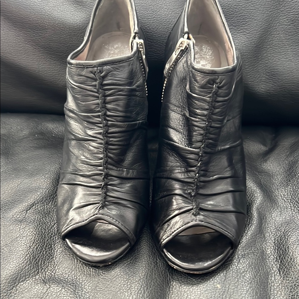 Vince Camuto Women's Black Peep-Toe Ankle Boots